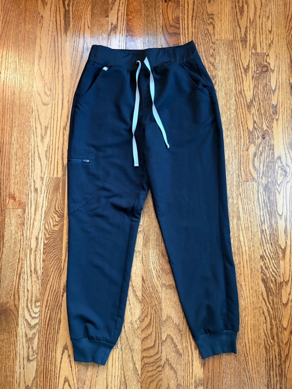 FIGS Zamora Jogger Scrub Pants Black Size Small Petite S/P Medical Healthcare